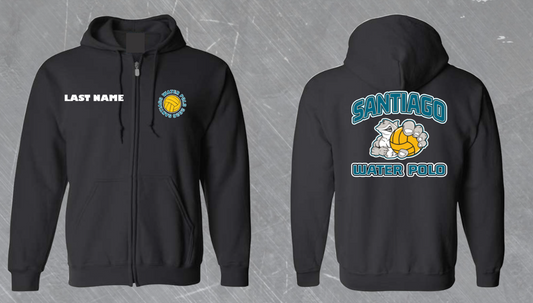 2026 - Full ZIP UP Hoodie - Black - Sweatshirt Customizable